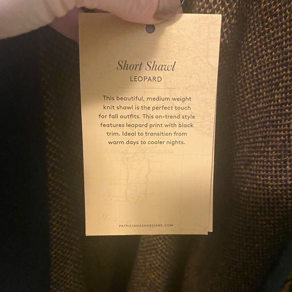 Patricia nash Knit Shawl leopard poncho fall - Picture 9 of 11